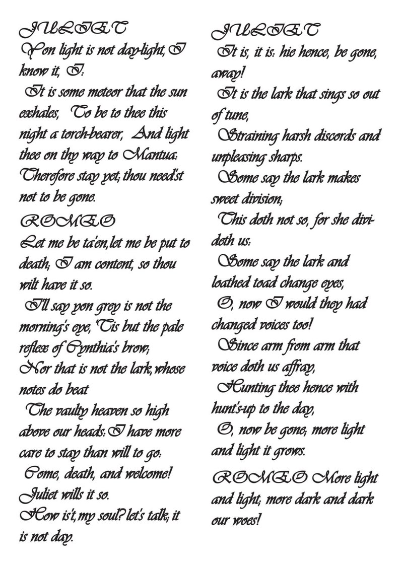 shakespeare romeo and juliet script