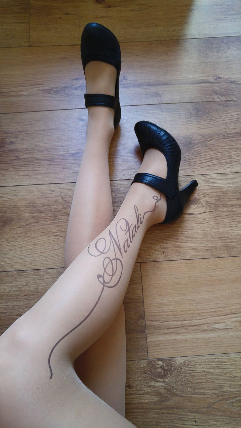 Custom Name Tights Personalized Print Lingerie Printed - Etsy Canada