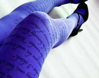 Jane Austen Tights , Pride and Prejudice  , Poetry  Tights , Text tights , Poem Tights