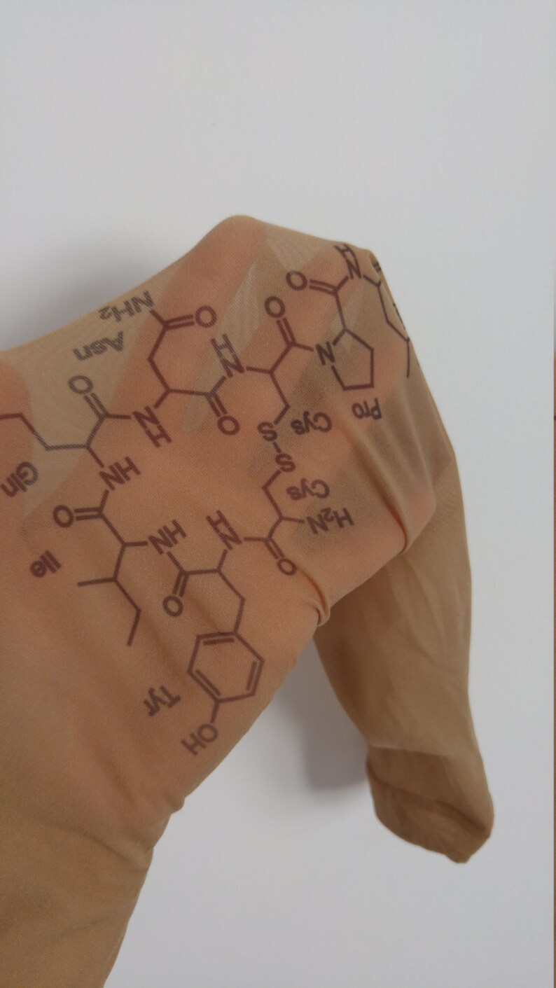 Download Oxytocin Molecule Semi-sheer Printed Tights Science art | Etsy