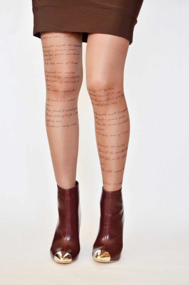 Custom Text Tights / Customized print / Personalized print / Personalized Text / Custom Design / Tattoo tights image 7