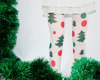 Collants Chauds De Noël Pour Bébé Fille - Motif élan Et Père Noël, En Coton Doux Pour Automne Et Hiver