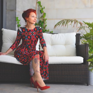 Tattoo Tights with Flowers , Pantyhose, Hand printed  Tights, S-XXL Sizes Available