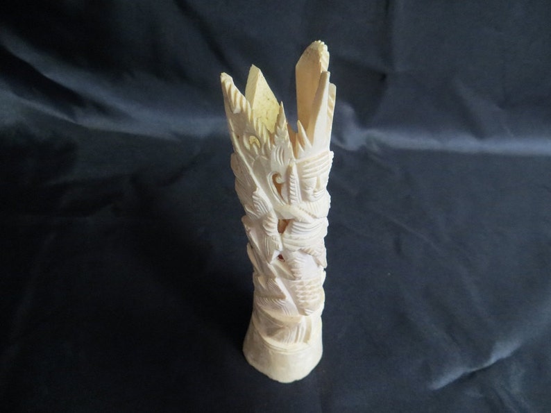 1970s Vintage Old Handcarved Tribal Fertility Goddess Sculpture In-the-Round Carving - Appears to be of Natural Material Mystery Factory