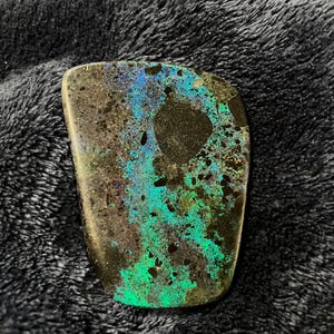 Mystery Factory (Rare Natural Australian Andamooka BLACK OPAL: 183.2 Carat; Wide Spectrum of Vibrant Colors) Special Investment Grade GEM!