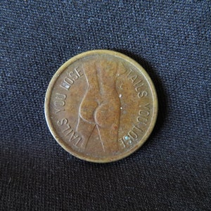 Mystery Factory (1970s Vintage Nude Trade Token: Burlesque, EROTIC