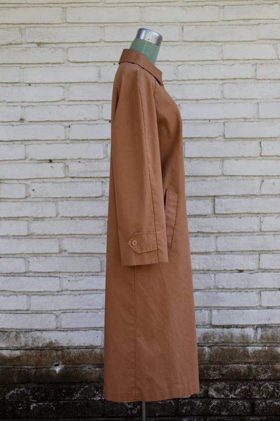 Vintage 1970's 1980's Sears Tan Trenchcoat Overco… - image 2