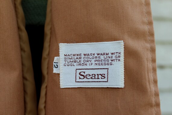 Vintage 1970's 1980's Sears Tan Trenchcoat Overco… - image 5