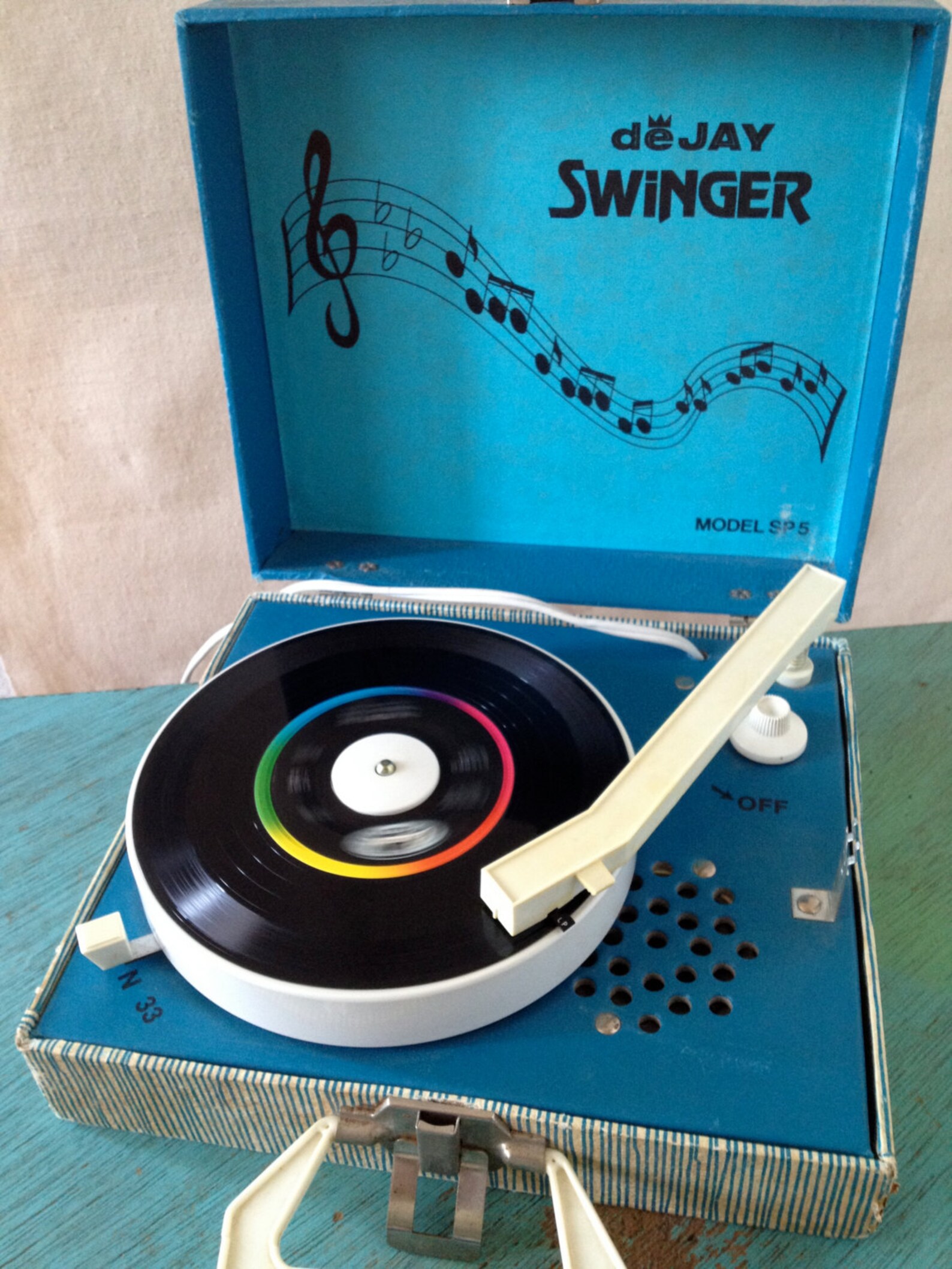 Vintage DeJAY Swinger Portable Record Player model SP5 Etsy