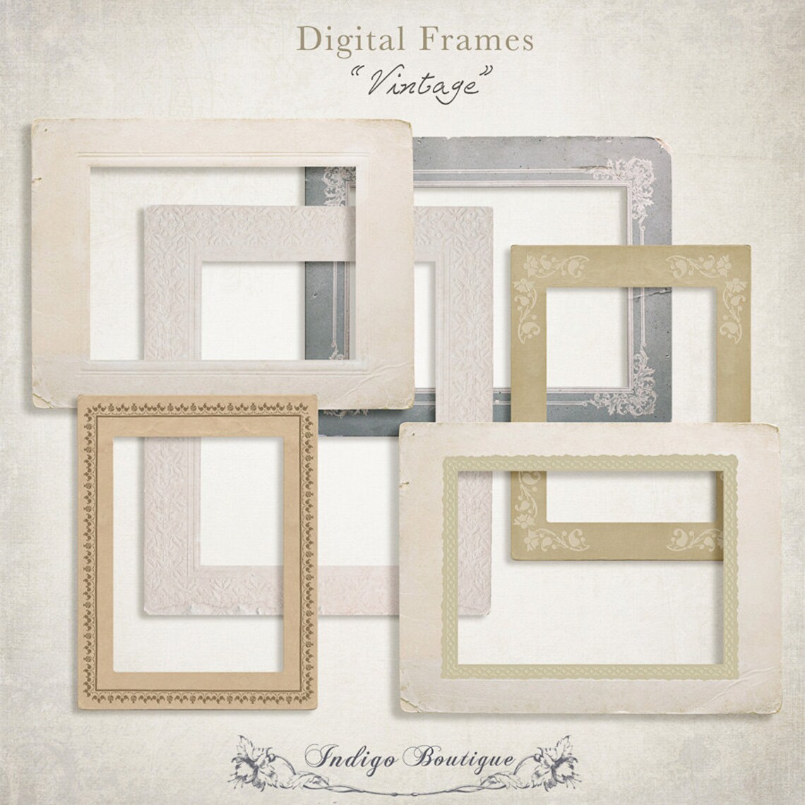 Vintage Digital Frames for Photographers ID006 Etsy