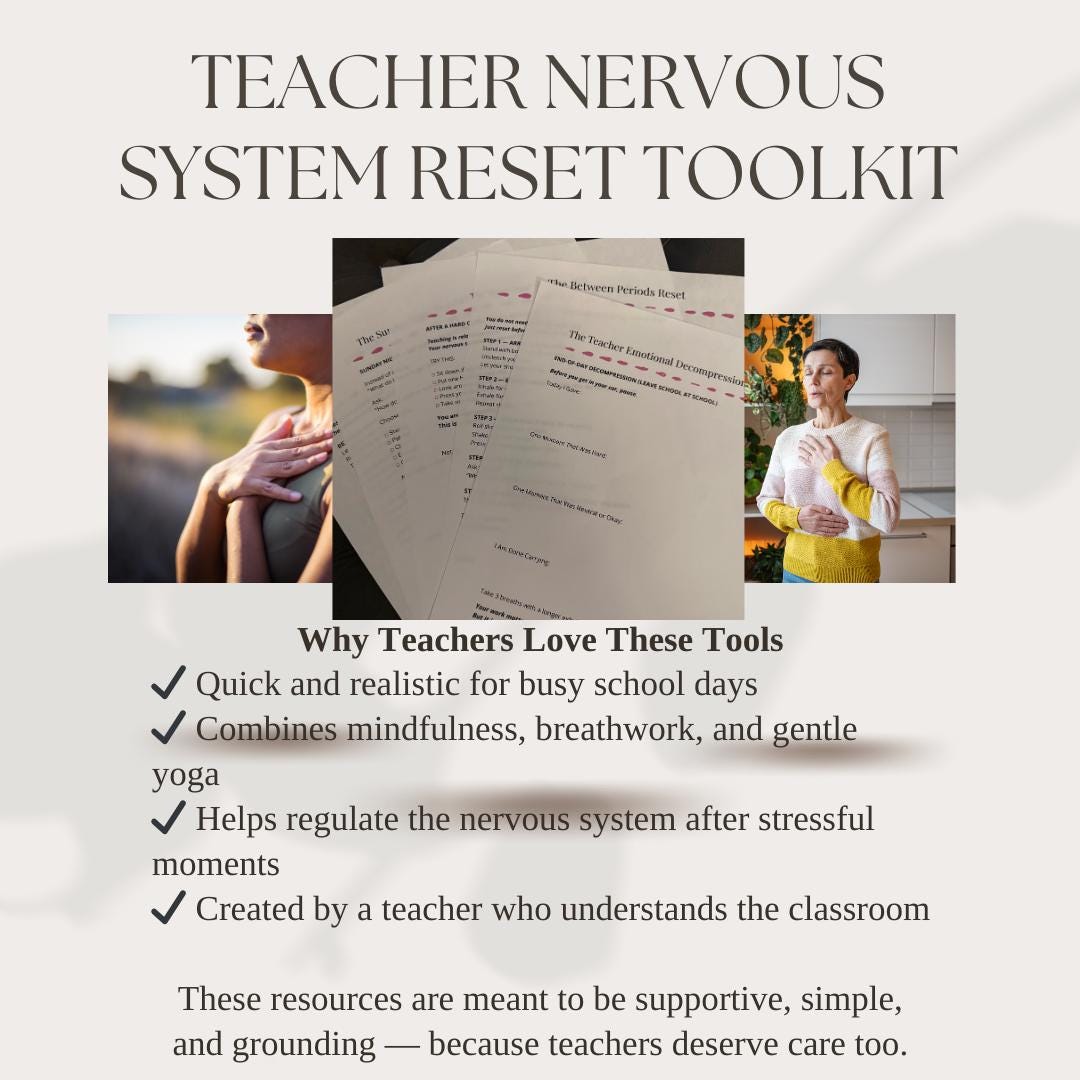 Teacher Nervous System Reset Toolkit - Etsy