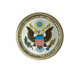 Vintage USA Patriotic Serving Tray Eagle Great Seal Patriotic Americana