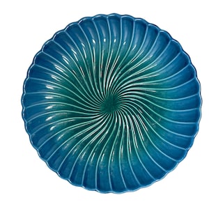 Royal Haeger Vintage Blue Turquoise Swirl Dish 365