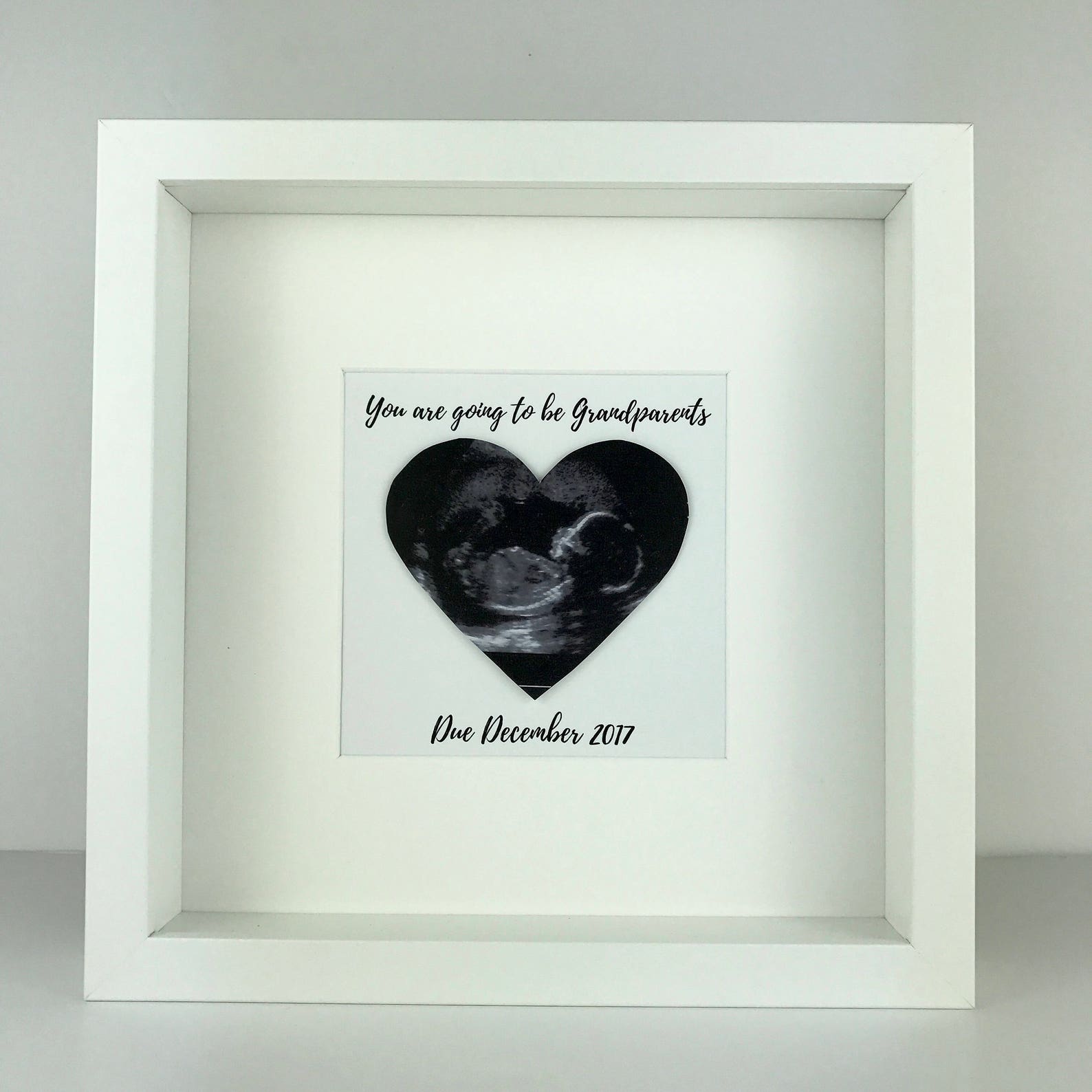 Baby scan photo keepsake new grandparents personalised box Etsy