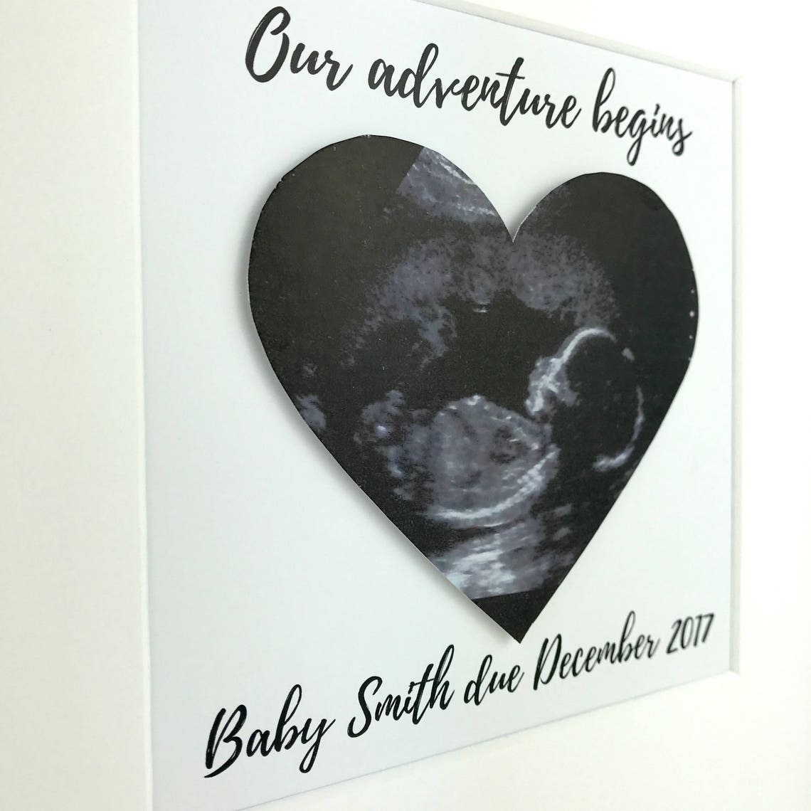 Baby scan photo keepsake new grandparents personalised box Etsy
