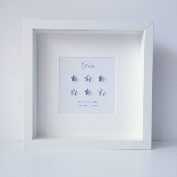 Personalied Baby Star Frame Little 3d Stars New Baby Gift Etsy Personalied Baby Star Frame Little 3d Stars New Baby Gift Etsy