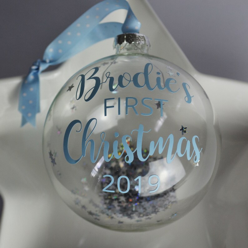 baby girl first christmas bauble