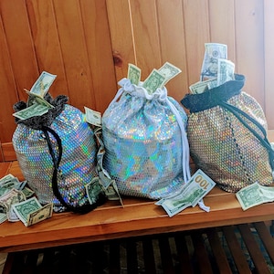 Money Bag, Stripper Bag, Festival Bag, Drawstring Bag
