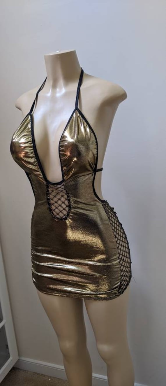 Metallic Fishnet Dress - Etsy