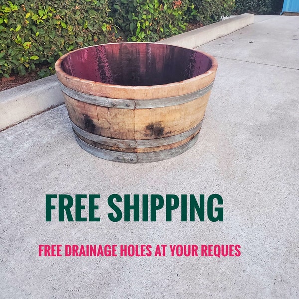 Planter Wine Barrel 28''x28''x14''