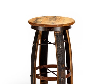 whiskey barrel bar stools with backs