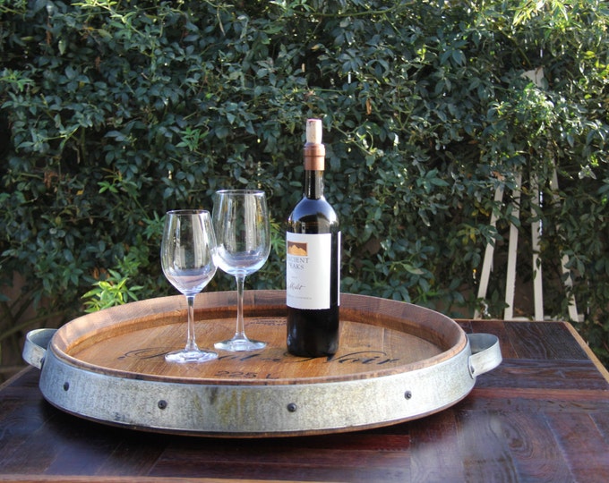 Wine Barrel Lazy Susan Handmade Etsy