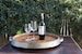 Wine Barrel Lazy Susan, Handmade 