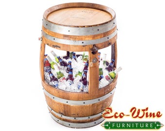 59 gallons wine barrel with 30 gallons ice cooler.