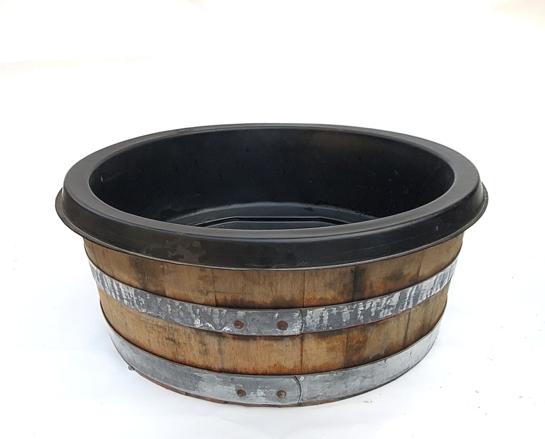 1/4 Planter Wine Barrel With Liner Etsy