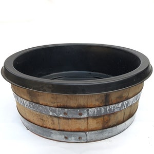 1/4  Planter wine Barrel with Liner