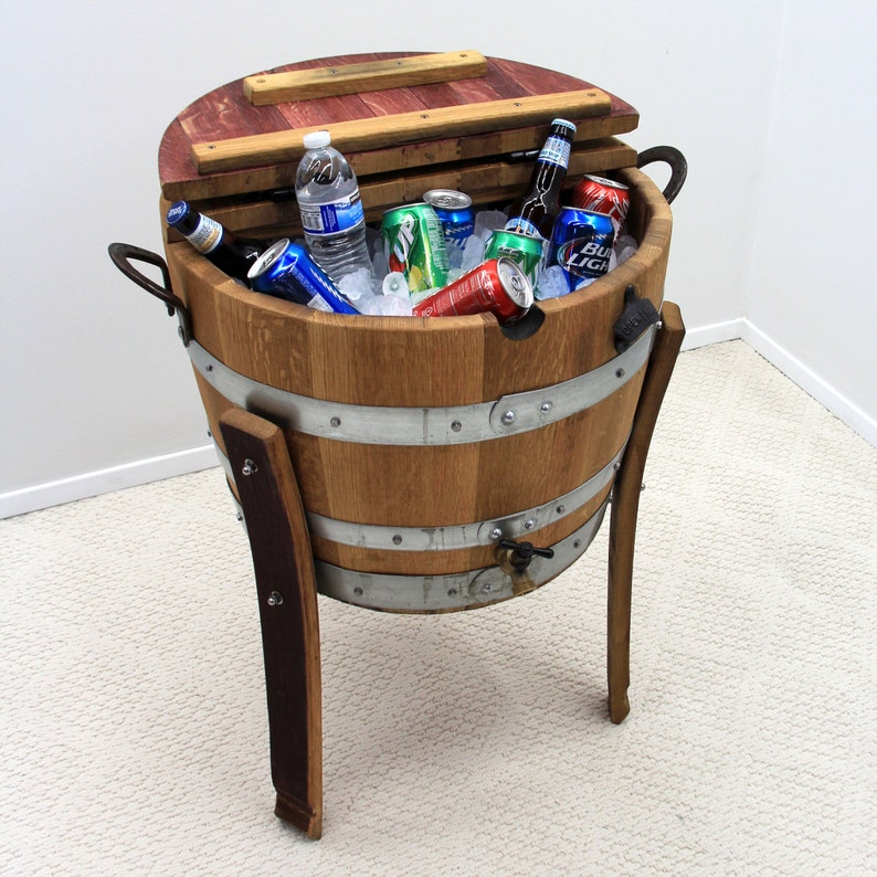 15 Gal Wine Barrel Ice Cooler Etsy