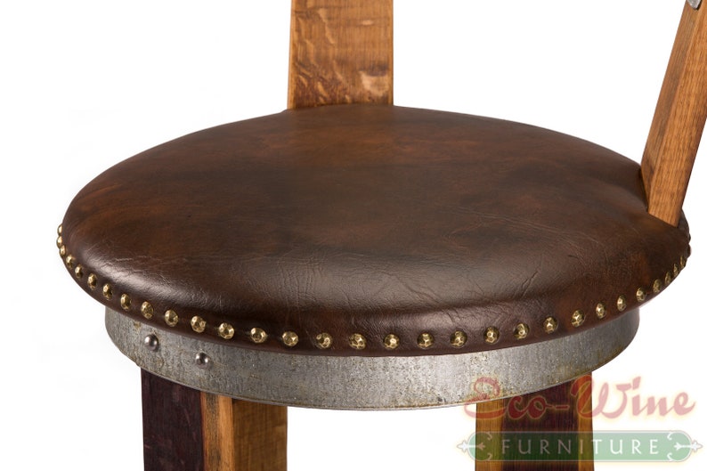 Wine Barrel Vinyl Chair Swivel | Etsy