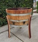 1/2 Wine Oak barrel planter With Legs/ Handmade 