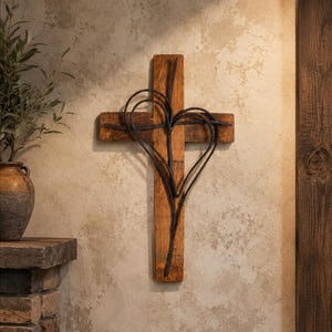 Handcrafted Metal Cross for Wall Decor – Available in 3 Sizes (S, M, L)"