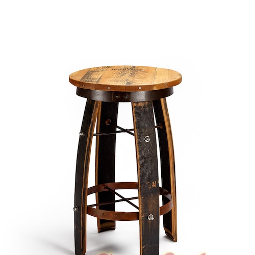 Bourbon Barrel Round Swivel Stave Bar Stools Bourbon Barrel Round Swivel Stave Bar, Bourbon Barrel Bar Chairs