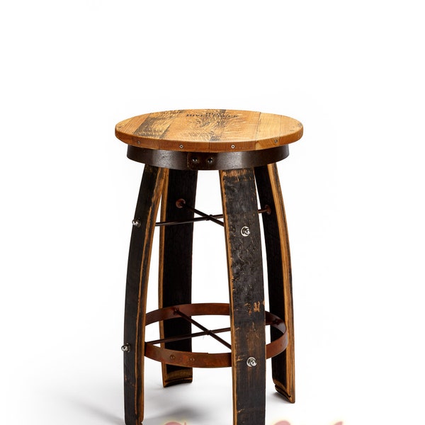 Whiskey Barrel Bar Stools Etsy