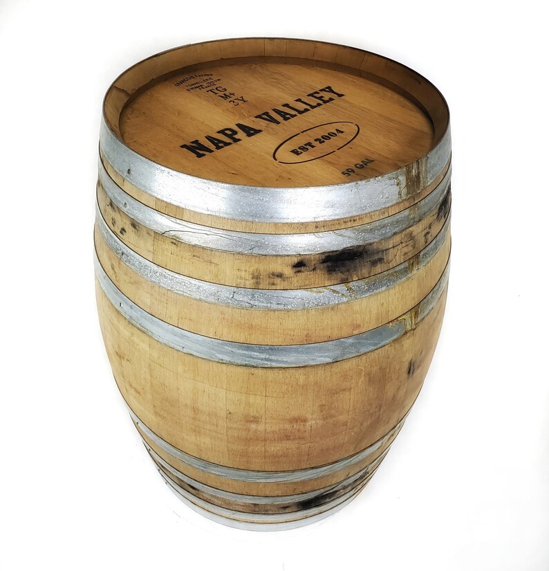 Used Wine Barrel 59 Gallons Napa Valley Etsy