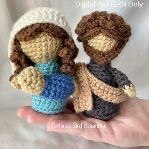 Mini Nativity / Holy Family - Crochet PATTERN ONLY