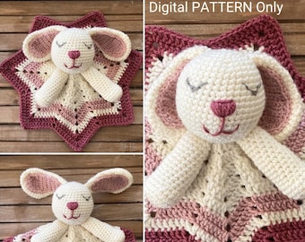 Crochet Bunny Lovey Crochet PATTERN ONLY