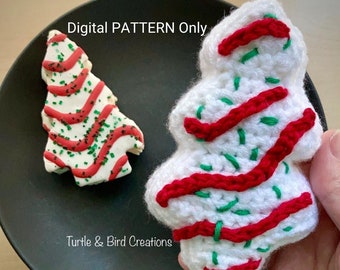 Crochet Christmas Tree Cake - Crochet PATTERN Only