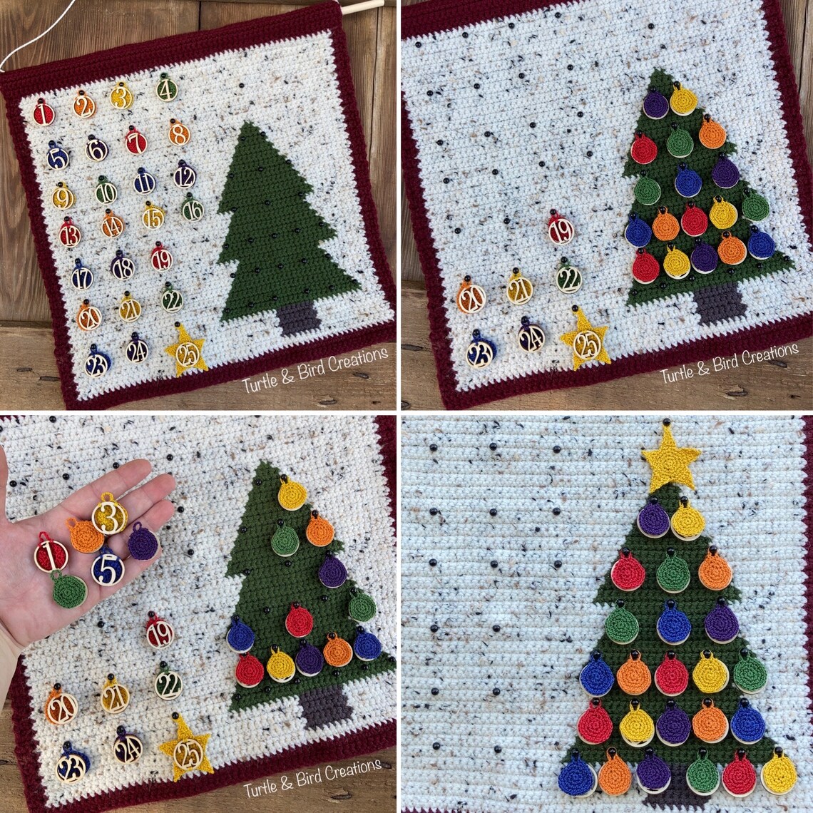 Advent Calendar With Tree - Crochet PATTERN ONLY - Etsy