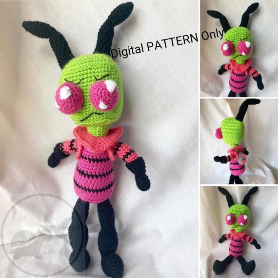 Invader Zim Doll Crochet PATTERN ONLY Etsy Canada