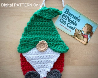 Gnome Gift Card Holder / Ornament - Crochet PATTERN Only
