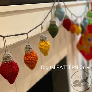 Light Bulb Garland Crochet PATTERN ONLY