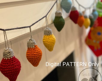 Light Bulb Garland Crochet PATTERN ONLY