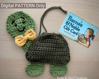 Turtle Gift Card Holder / Ornament - Crochet PATTERN Only