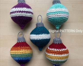 Curvy Bauble Ornament - Crochet PATTERN Only