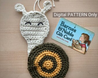 Snail Gift Card Holder / Ornament - Crochet PATTERN Only
