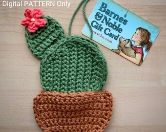 Cactus Gift Card Holder / Ornament - Crochet PATTERN Only