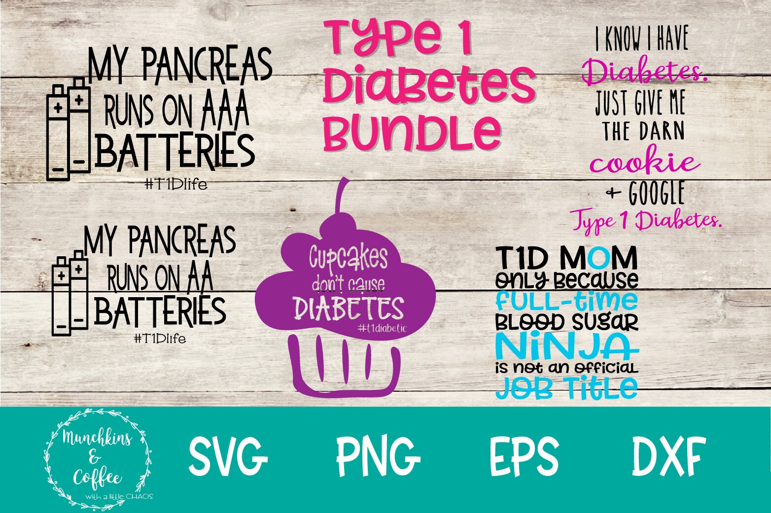 Type 1 Diabetes Bundle- SVG - Etsy